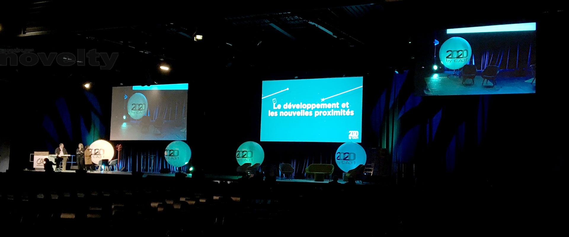 Visuel Novelty Toulouse sur la Convention Crédit Agricole avec L'agence Médiane et GL Events 